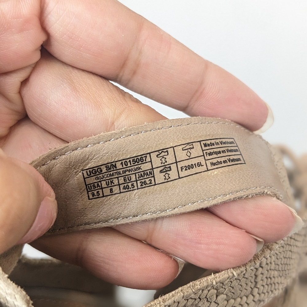 NWOT UGG Yasmin Snake Wedge Sandals - Picture 14 of 16